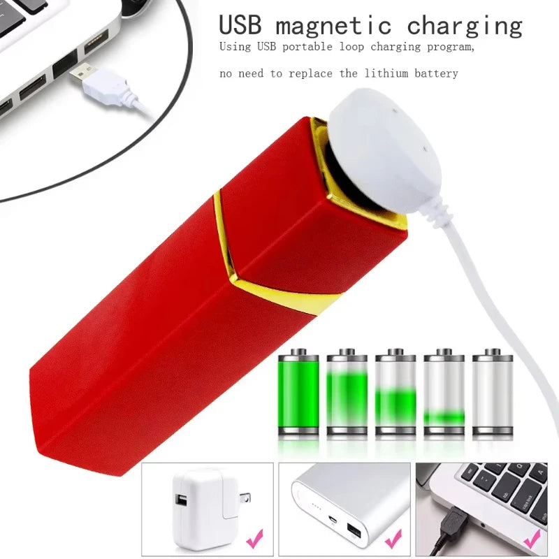 Mini vibrateur rouge à lèvres pour femmes